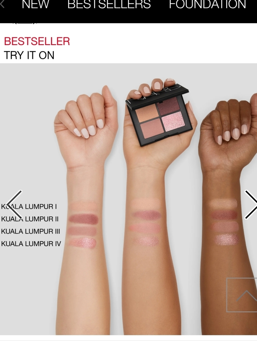 NARS Quad Eyeshadow Palette Kuala Lumpur Rose NEW Msrp $55 - Picture 8 of 16